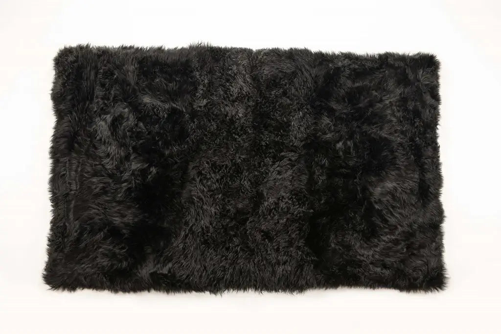 3' X 5' Black Natural Rectangular Sheepskin Area Rug - Homeroots - Flyclothing LLC