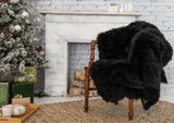 3' X 5' Black Natural Rectangular Sheepskin Area Rug - Homeroots - Flyclothing LLC
