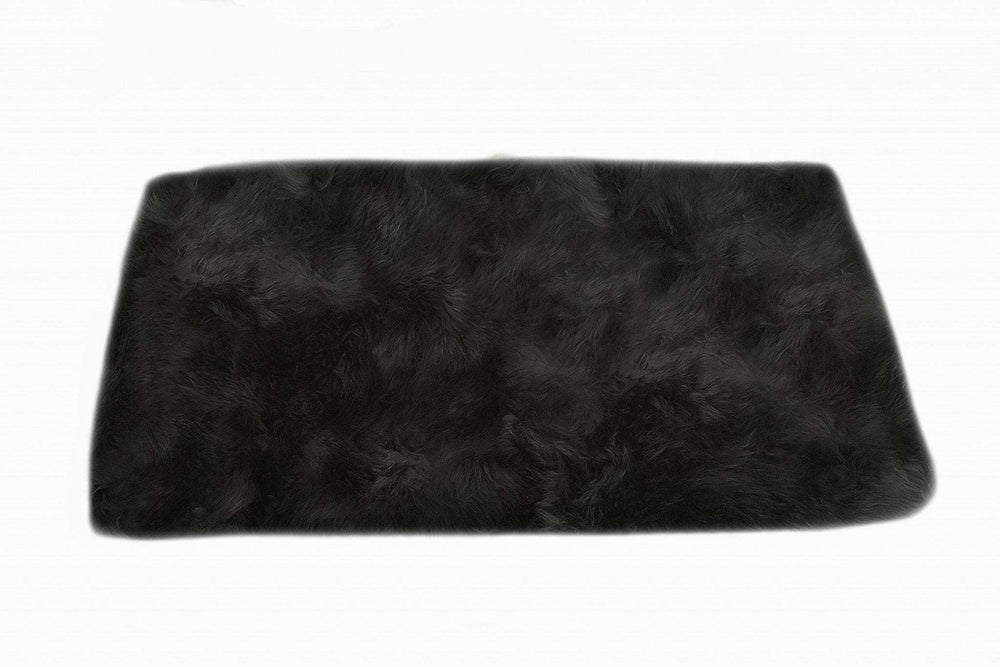 3' X 5' Black Natural Rectangular Sheepskin Area Rug - Homeroots - Flyclothing LLC