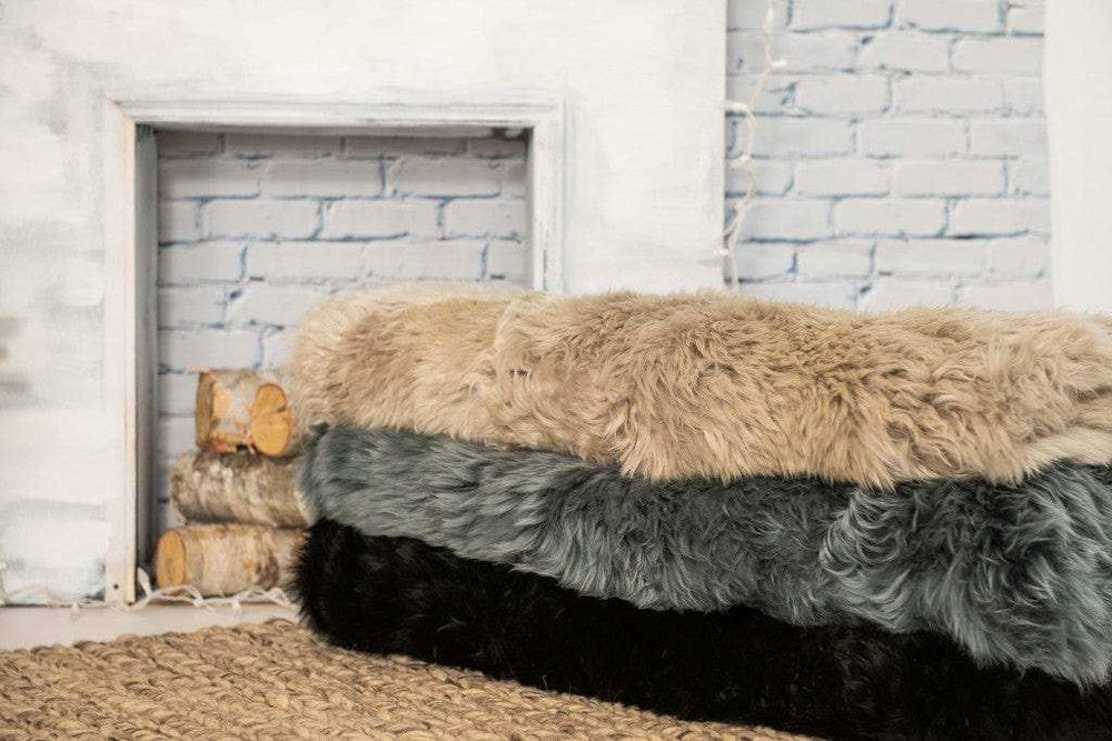 3' X 5' Black Natural Rectangular Sheepskin Area Rug - Homeroots - Flyclothing LLC