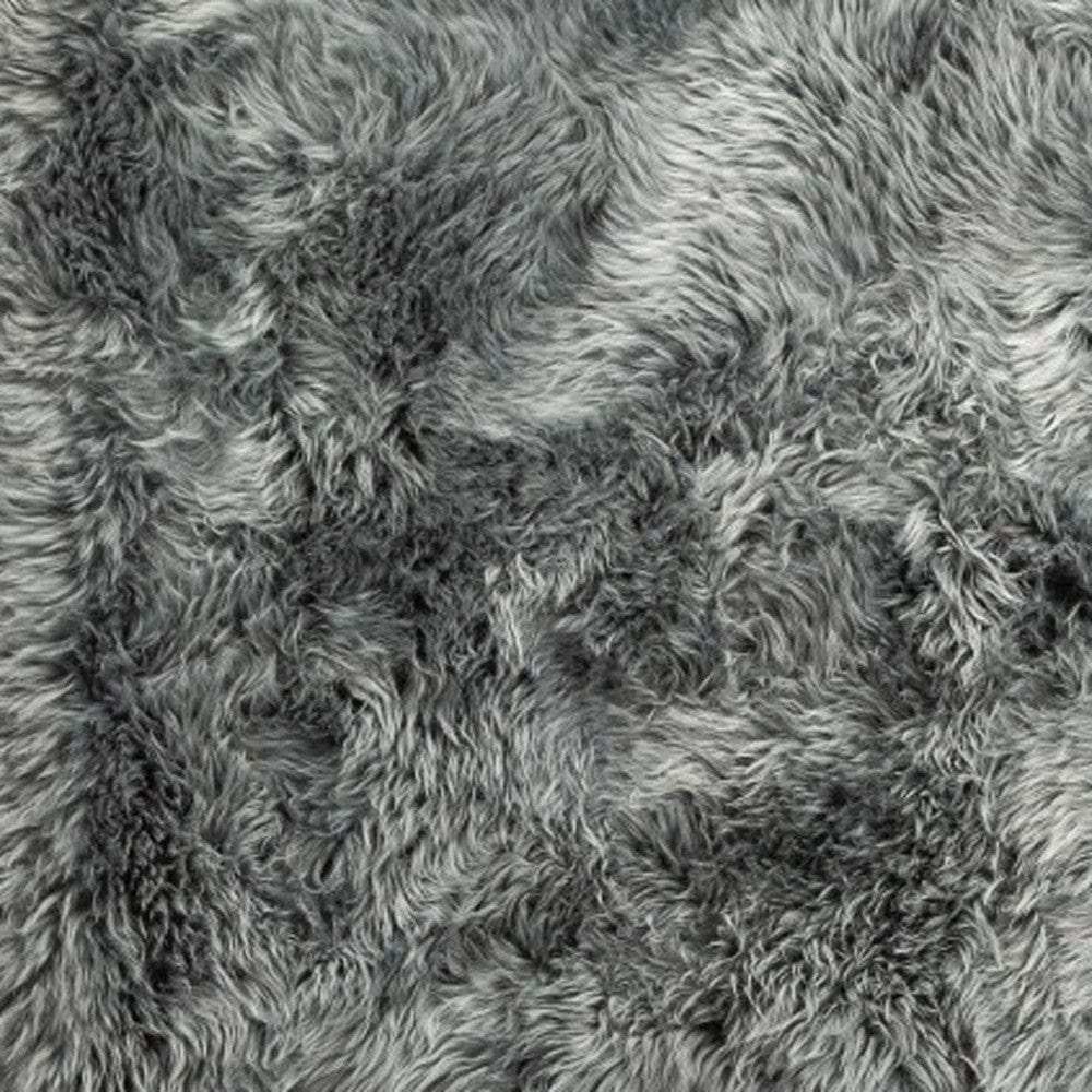 3' X 5' Gray Natural Rectangular Sheepskin Area Rug - Homeroots - Flyclothing LLC