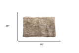 3' X 5' Taupe Natural Rectangular Sheepskin Area Rug - Homeroots - Flyclothing LLC