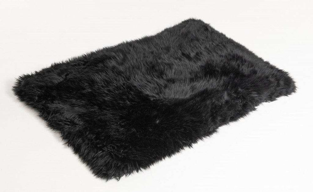 2' X 5' Black Natural Rectangular Sheepskin Area Rug - Homeroots - Flyclothing LLC