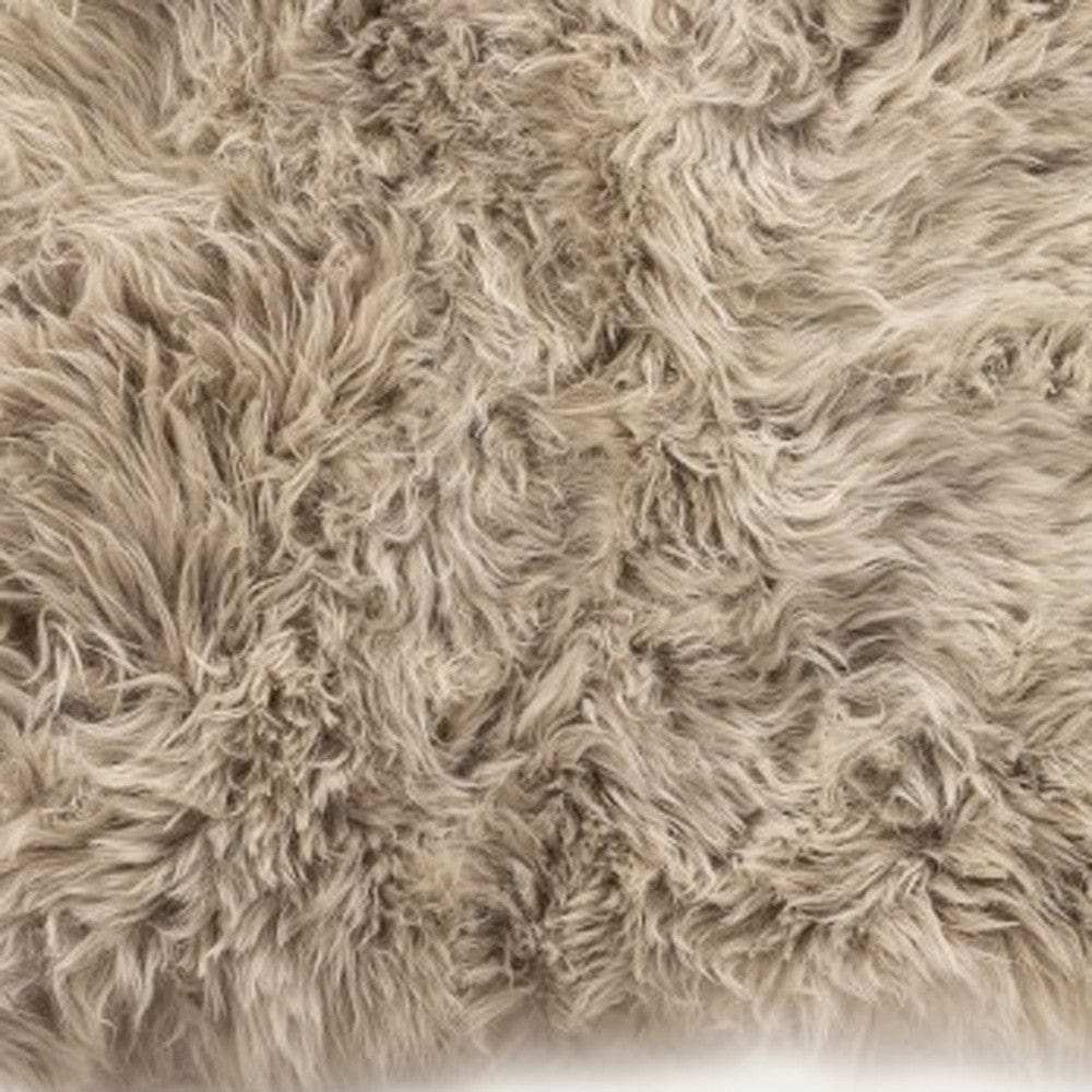 2' X 3' Taupe Sheepskin Area Rug - Homeroots - Flyclothing LLC