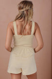 Square Neck Wide Strap Romper - Trendsi - Flyclothing LLC