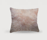 18" Blush Sheepskin Throw Pillow - Homeroots