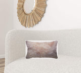 Blush Natural Sheepskin Lumbar Pillow - Homeroots - Flyclothing LLC