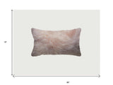 Blush Natural Sheepskin Lumbar Pillow - Homeroots - Flyclothing LLC