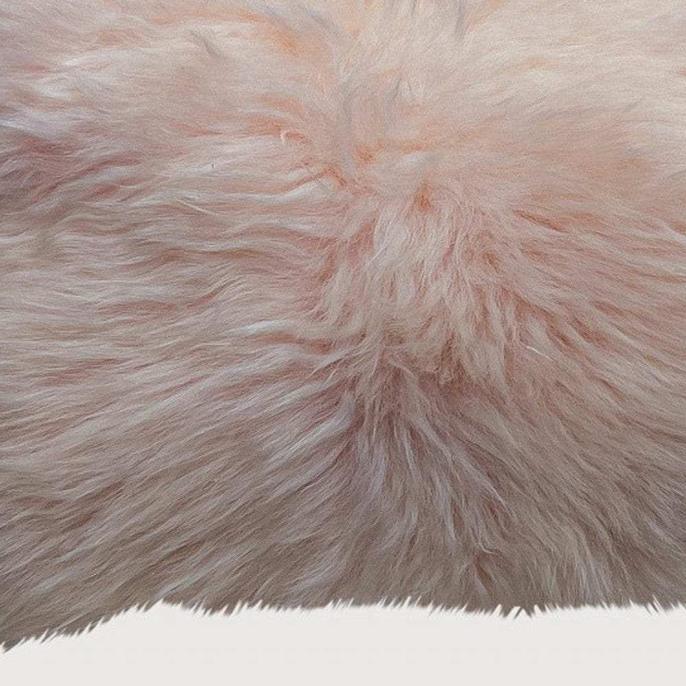 Blush Natural Sheepskin Lumbar Pillow - Homeroots - Flyclothing LLC