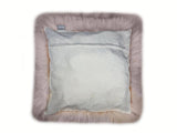 Set Of Two  Blush Natural Sheepskin Square Pillows - Homeroots