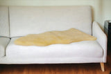 Off White Faux Fur Solid Color Plush Throw - Homeroots