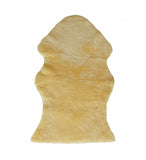 2" X 4" Natural Off White Medical Grade Sheepskin Throw Blanket - Homeroots