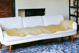 2" X 6" Green Natural Off White Medical Grade Double Sheepskin Throw Blanket - Homeroots