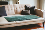 2" X 5" Green Natural Off White Medical Grade Double Sheepskin Throw Blanket - Homeroots