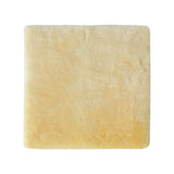 17" Square Natural Off White Medical Grade Sheepskin Chair Pad - Homeroots