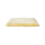 17" Square Natural Off White Medical Grade Sheepskin Chair Pad - Homeroots