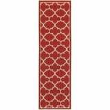 2' X 8' Red and Ivory Indoor Outdoor Area Rug - Homeroots - Flyclothing LLC