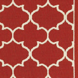 2' X 8' Red and Ivory Indoor Outdoor Area Rug - Homeroots