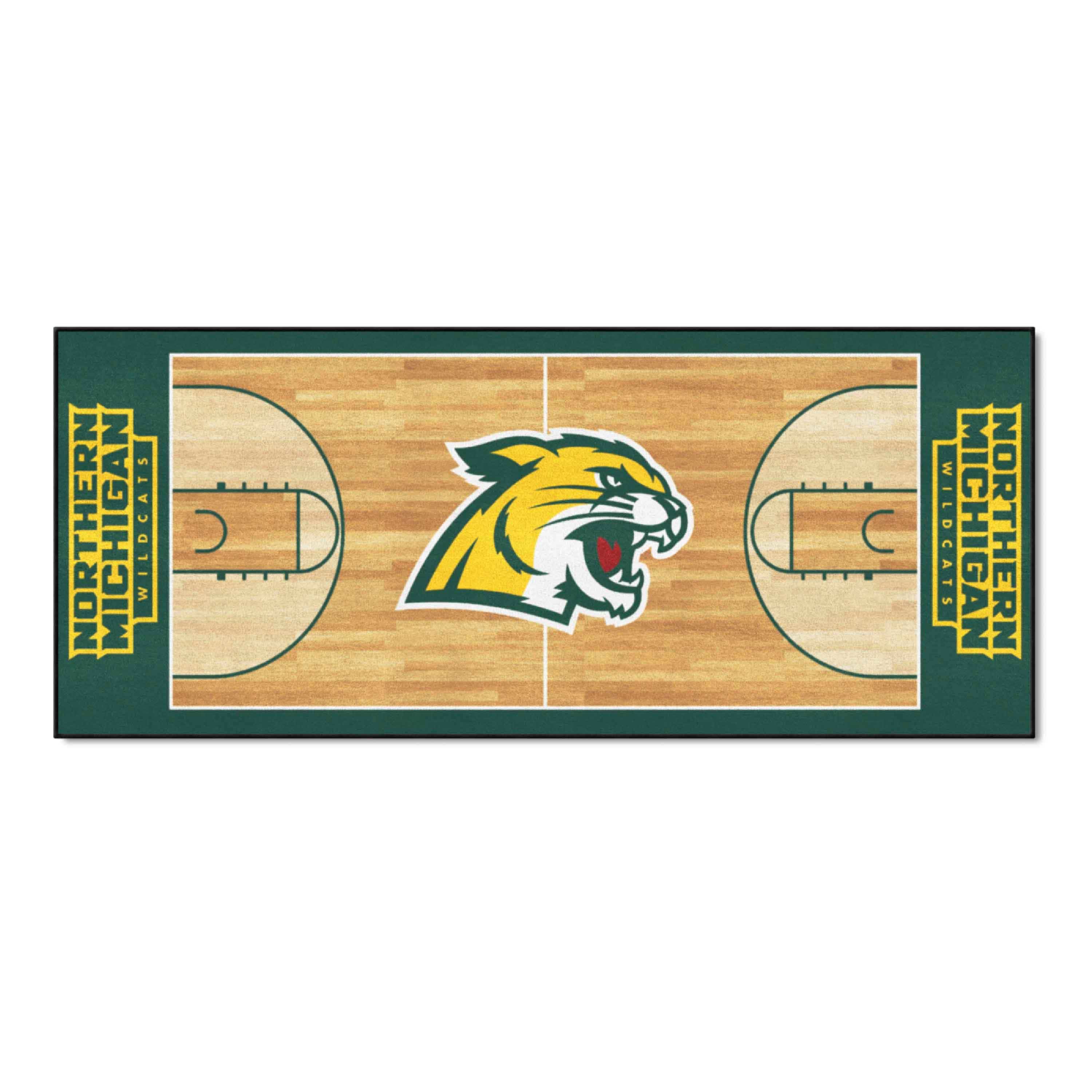 Northern Michigan University Wildcats Court Runner Rug - 30in. x 72in. - Northern Michigan University