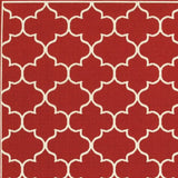 4' X 6' Red and Ivory Indoor Outdoor Area Rug - Homeroots - Flyclothing LLC