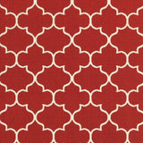 7' X 10' Red and Ivory Indoor Outdoor Area Rug - Homeroots