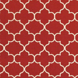 8' X 11' Red and Ivory Indoor Outdoor Area Rug - Homeroots