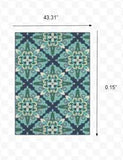 4' X 6' Blue and Green Indoor Outdoor Area Rug - Homeroots - Flyclothing LLC