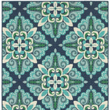 4' X 6' Blue and Green Indoor Outdoor Area Rug - Homeroots - Flyclothing LLC