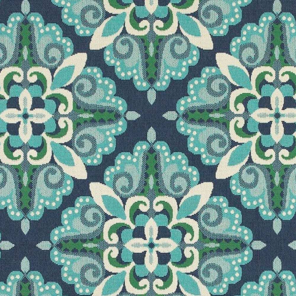8' X 11' Blue and Green Indoor Outdoor Area Rug - Homeroots - Flyclothing LLC