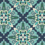 8' X 11' Blue and Green Indoor Outdoor Area Rug - Homeroots