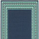 7' X 10' Blue and Green Indoor Outdoor Area Rug - Homeroots
