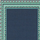 7' X 10' Blue and Green Indoor Outdoor Area Rug - Homeroots - Flyclothing LLC