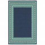 Blue and Green Indoor Outdoor Area Rug