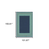 Blue and Green Indoor Outdoor Area Rug - Homeroots - Flyclothing LLC