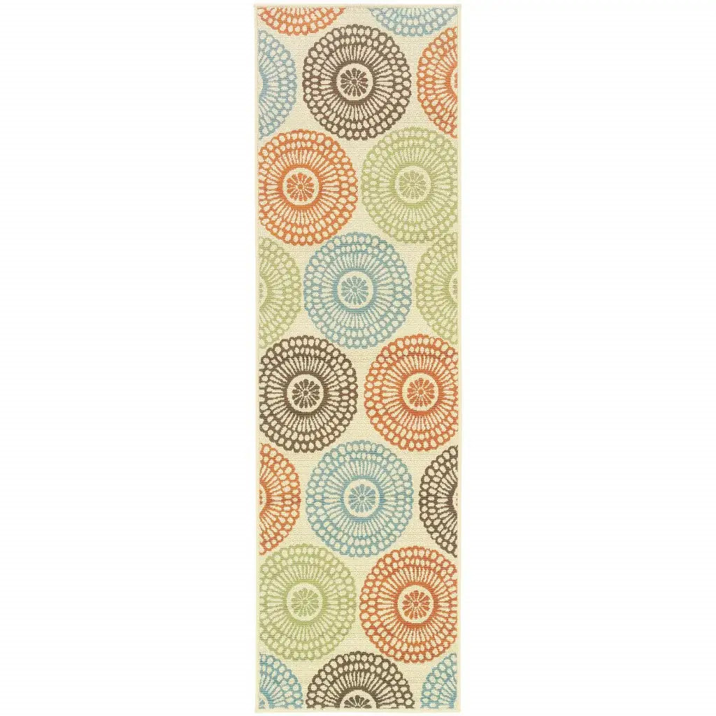 2' X 8' Beige Indoor Outdoor Area Rug - Homeroots - Flyclothing LLC