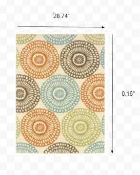 2' X 4' Beige Indoor Outdoor Area Rug - Homeroots - Flyclothing LLC