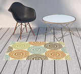 2' X 4' Beige Indoor Outdoor Area Rug - Homeroots