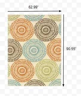 5' X 8' Beige Indoor Outdoor Area Rug - Homeroots - Flyclothing LLC
