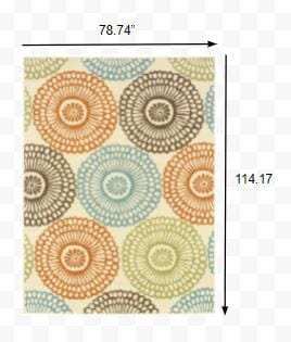 7' X 10' Beige Indoor Outdoor Area Rug - Homeroots - Flyclothing LLC