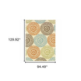 8' X 11' Beige Indoor Outdoor Area Rug - Homeroots
