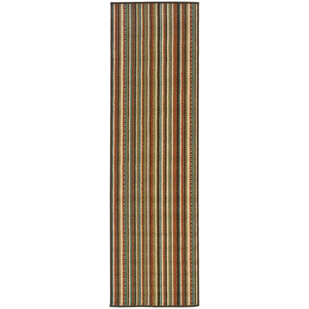 2' X 8' Green Indoor Outdoor Area Rug - Homeroots - Flyclothing LLC