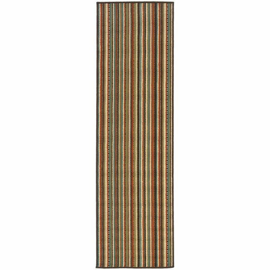 2' X 8' Green Indoor Outdoor Area Rug - Homeroots - Flyclothing LLC