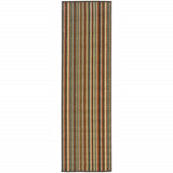 2' X 8' Green Indoor Outdoor Area Rug - Homeroots