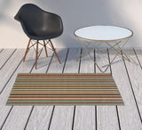 2' X 4' Green Indoor Outdoor Area Rug - Homeroots