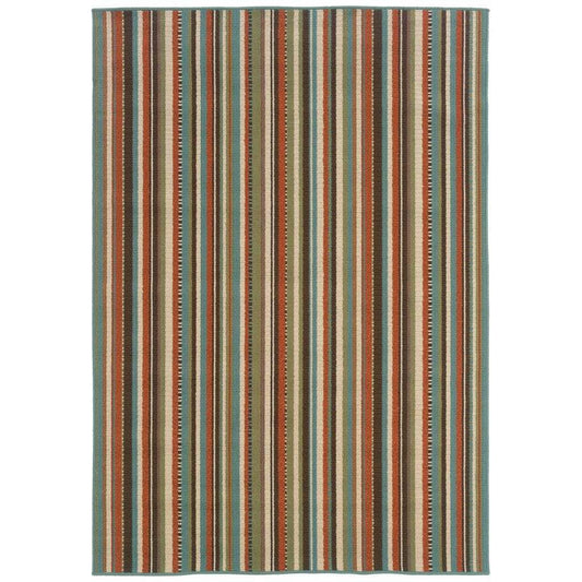 5' X 8' Green Indoor Outdoor Area Rug - Homeroots - Flyclothing LLC