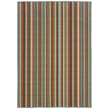 5' X 8' Green Indoor Outdoor Area Rug - Homeroots