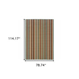 7' X 10' Green Indoor Outdoor Area Rug - Homeroots - Flyclothing LLC
