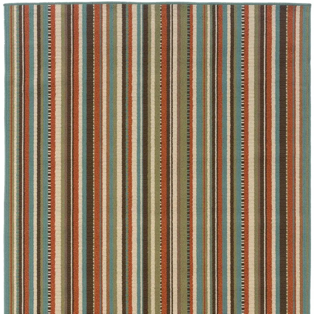 7' X 10' Green Indoor Outdoor Area Rug - Homeroots - Flyclothing LLC