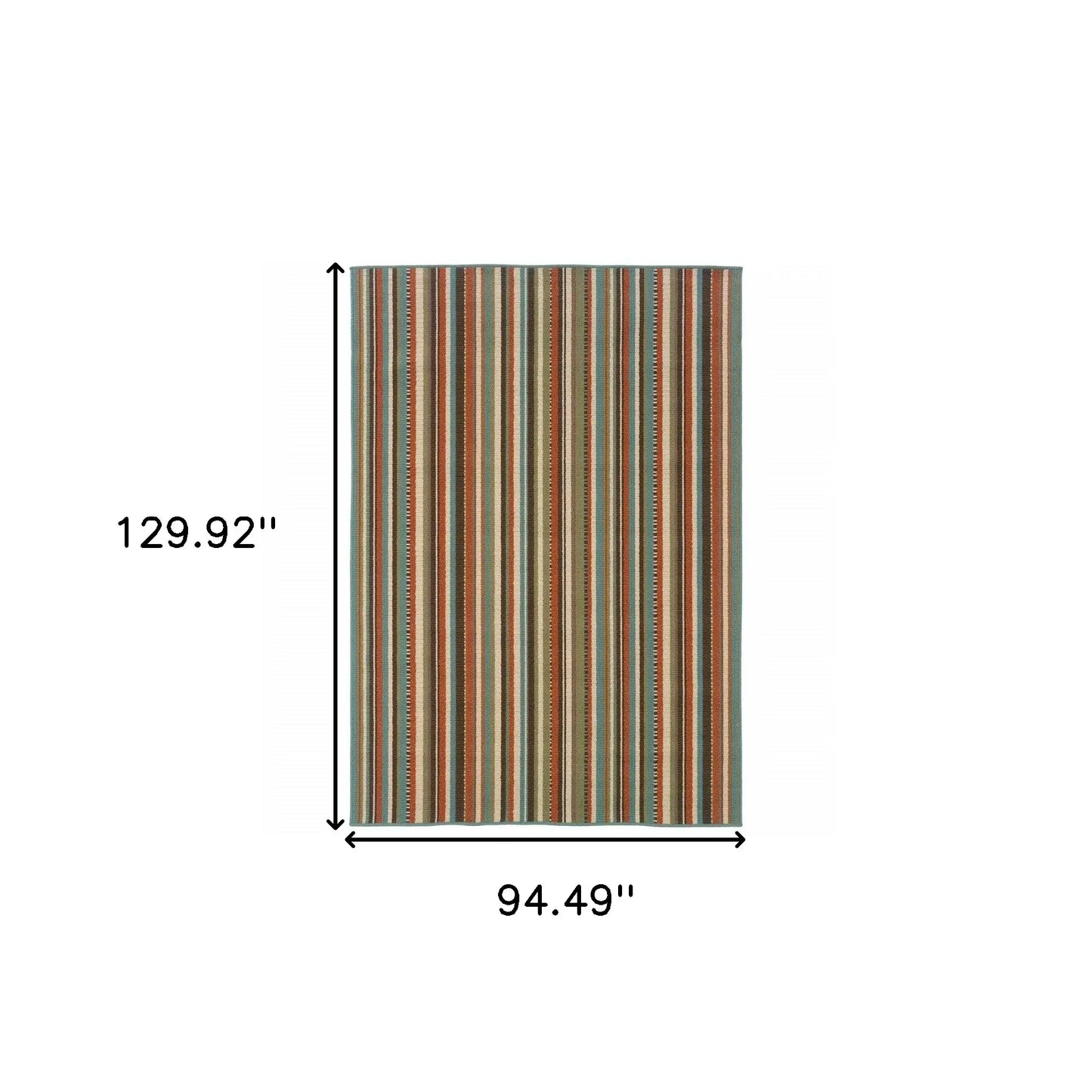 8' X 11' Green Indoor Outdoor Area Rug - Homeroots - Flyclothing LLC