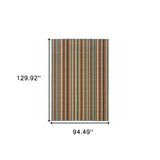 8' X 11' Green Indoor Outdoor Area Rug - Homeroots - Flyclothing LLC